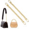Ouligay 2PCS Iron Flat Chain Strap 20cmMetal Handbag Strap Extender Bag Chain Straps Bag Strap Extension Purse Chain Straps Handbag Chains Bag Chain Extender Purse Chain Strap With Metal Buckles(Gold)