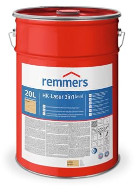 Remmers HK-Lasur 3in1 [plus] farblos, matt, 20 Liter, Holzlasur, Premium Holzlasur außen, 3fach Holzschutz mit Imprägnierung + Grundierung + Lasur