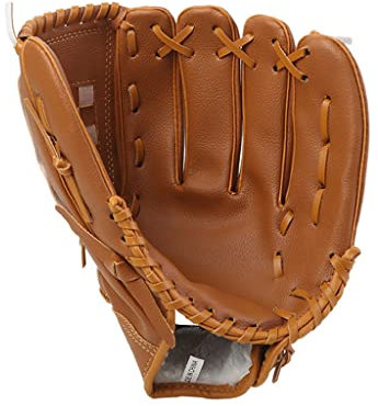 Guante de béisbol Infield Pitcher Guantes de béisbol para principiantes 12.5 pulgadas, marrón, 12.5 pulgadas