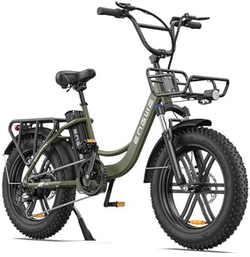 ENGWE Bicicleta Electrica para Adultos, 20 * 4.0 Fat Tire Step-Through E-Bike para Mujeres - Bateria 48V 13A - 7-Velocidades - Amortiguador Dual - para Desplazamientos y Excursiones L20/L20 Boost