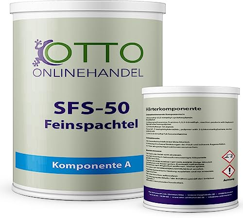 SFS-50 Feinspachtel aus 2K Epoxidharz (15 kg) Spachtelmasse für Reparaturen von Estrich, Holz, Beton