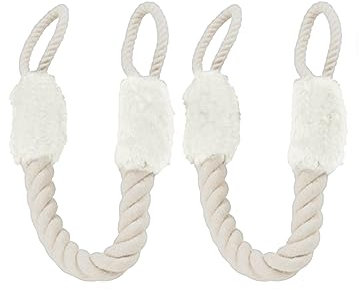 Türstopper Klinke,2 Stück Baumwolle Türstopper Klinke,Türkordel,Türkordel Klemmschutz,Türkordeln Türstopper,für Türen Haustier und Kinder Fingerschutz (Weiß)