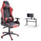 Robas Lund MC Racing Gamingstuhl 5 Rot Schwarz mit MC Racing Gaming Desk Basic 2