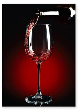 MYCGGDGH Wein Bild auf Leinwand bild küche wein Wandkunst Rotwein leinwandbild weinglas Moderne für Badezimmer Wohnzimmer Wanddekoration 60x90cm(24x35Zoll) rahmenlos