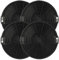 vhbw 4x Aktivkohlefilter kompatibel mit Zanker ZKP6010X Dunstabzugshaube - 15 cm
