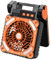 LYEAA 7800mAh Solar Camping Fan with Power Bank & LED Light, Waterproof, 4 Speeds for Outdoor Use
