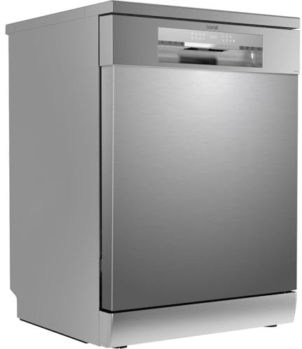 Grey Freestanding Full Size Dishwasher - 60cm - 14 Place Settings LED Display