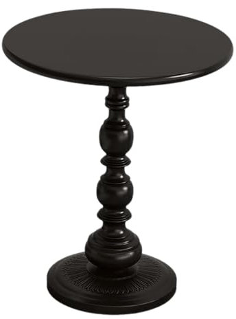 Baoblaze Modern Black Small End Table, 35cm x 13.78inch 52cm (Length Width Height), Living Room, Bedroom, Dorm, Hotel, Small Apartments, Cabin