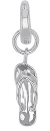 Amor Charm 925 Sterling Silber Damen Charms, 2,1 cm, Silber, FlipFlop, Kommt in Schmuck Geschenk Box, 2038521