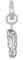 Amor Charm 925 Sterling Silber Damen Charms, 2,1 cm, Silber, FlipFlop, Kommt in Schmuck Geschenk Box, 2038521