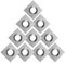 casstaly Set di 10 inserti in carburo di legno per tornio di legno, 11 x 11 x 2,0 mm-30 °, set di utensili per tornitura del legno