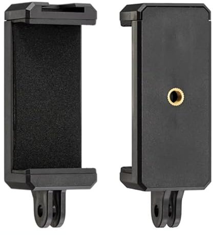 Stativhalterung für Handy mit Action Kamera Schnittstelle für GoPro Selfie Stick Einbeinstativ Fahrradhalterung Zubehör | Handyhalterung mit 1/4 Schraubenloch | Kamerahalterung kompatibel mit iPhone