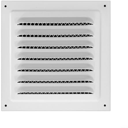 HEIBTENY 20 x 20 cm Lüftungsgitter - Edelstahl Entlüftungsgitter - Innen- und Außenentlüftungsabdeckung - Heizungs-, Kühlungs- und Lüftungsanwendungen(1PC White)