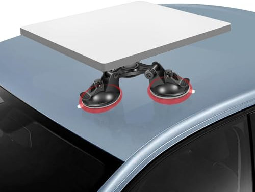 Mini-Saugnapfhalterung, Mini-Autohalterung, Mini-Dach-Saugnapfhalterung mit 1/4-Zoll-Mutter-Adapter für Auto, Wohnmobil, Yacht