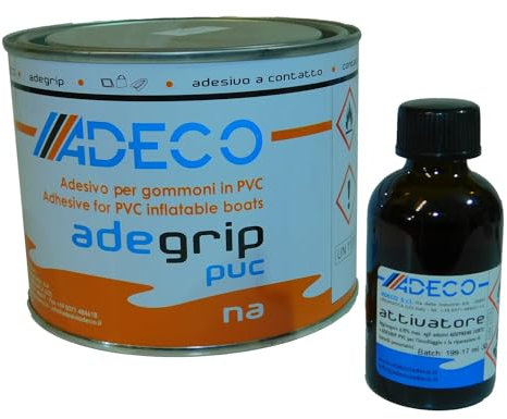 SAWESTO ADECO Colle pour bateau pneumatique ADECO pour matériau PVC, 500 g de colle + durcisseur 30 g