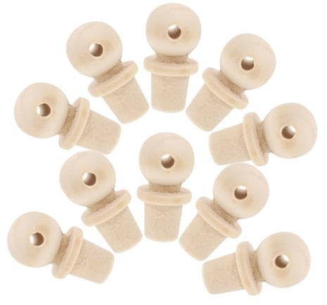 SOIMISS 10stücke Mini-schrankknöpfe Aus Holz Endstücke Für Glasur-töpferwerkzeuge DIY-flaschenversiegeler Korkversiegeler Holzendstücke Zum Basteln Mini-Kappen Flaschenaufsätze Für