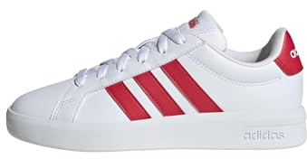 adidas Unisex Kinder Grand Court 3.0 Shoes JUNIOR, FTWR White/Pure Ruby/Pure Ruby, 40 EU