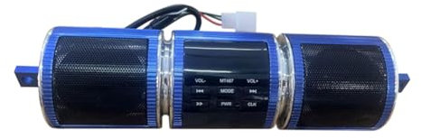 Pesfehhy Altoparlante Audio MP3 per Motocicletta, Stereo per Moto, Radio FM, AUX, USB, Scheda TF, Bluetooth, MP3, Altoparlante per Motociclette