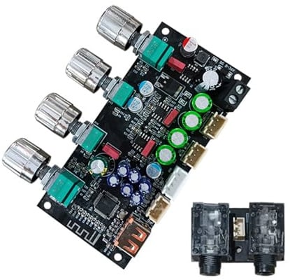 Professional 8-36V Karaoke Reverberation Board Front Stage Effect Sound Amplifier Preamp DSP Mixing Module Background Music Input