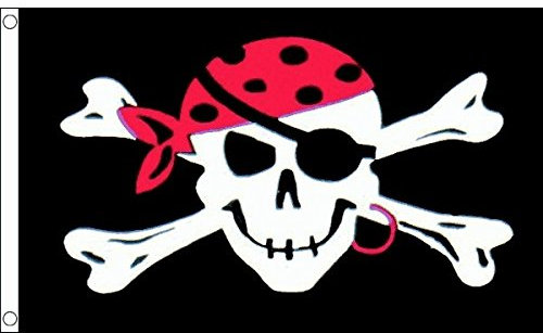 AZ FLAG - Flagge Pirat One Eyed Jack - 90x60 cm - Piraten Totenkopf Fahne 100% Polyester mit Messing-Ösen - 50g