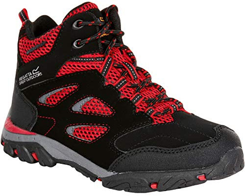 Regatta Holcombe Iep Junior Waterproof and Breathable Walki Black/Pepper 13 UK Child