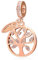 Breloque arbre généalogique en argent sterling 925 pour bracelet Pandora (plaqué or rose)