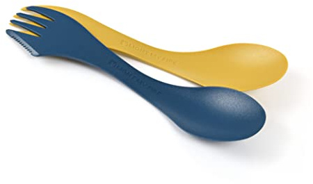 Light My Fire Spork Lefty Bio 2-Pack Blau-Gelb, Geschirr und Besteck, Größe One Size - Farbe Musty Yellow - Hazy Blue