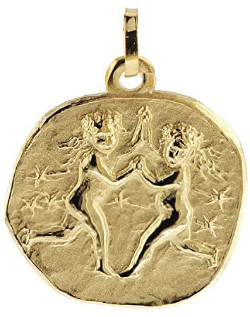 trendor Sternzeichen-Anhänger Zwilling 333 Gold 20 mm Anhänger Tierkreiszeichen für Damen, Herren und Kinder, Sternzeichen Echtgold, Anhänger Gold, 08982-06