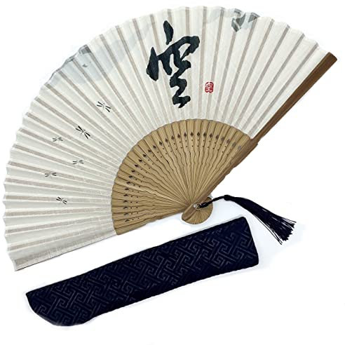 Eastern Wind Japanese silk hand folding fan.handheld foldable rave fan 8.3in