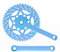 Riscko Wonduu 007sml Juego De Bielas Bicicleta Personalizada Fixie Tallas S-m-l-l Urb Azul Claro