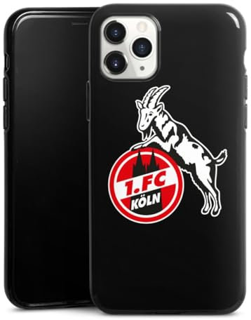 Silikon Hülle kompatibel mit Apple iPhone 11 Pro Case schwarz Handyhülle 1. FC Köln transparent Logo