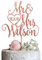 Rose Gold Mr & Mrs Hochzeitstorte Topper mit Nachnamen und Datum, Eleganter Custom Mr und Mrs Cake Topper, Personalisierter Cake Topper auch erhältlich in Gold, Silber oder Champagner Glitter