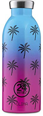 24BOTTLES Borraccia Termica Per L'Acqua | Bottiglia Thermos Riutilizzabile in Acciaio Inox senza BPA | 24Ore Freddo 12Ore Caldo | Clima Bottle | Design Originale Italiano (Palm Vibe, 500 ml)
