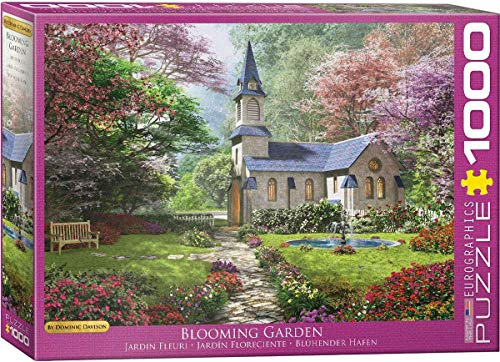1000 Teile Puzzle Kapelle im blühenden Garten von Dominic Davison