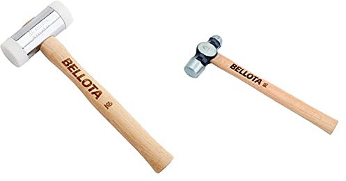 Bellota 8050-32 Martillo De Nylon Con Mango De Madera, Cabezas Recambiables + 8011-D Martillo, Bola Mecánica Mango De, Madera Gramos, Metal, 540 G