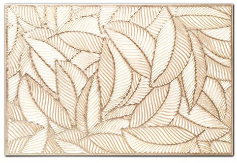 Zeller 27063 Platzset 'Farn', Kunststoff, Gold, ca. 45 x 30 cm