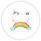 Mr. & Mrs. Panda Rund Magnet Einhorn Regenbogen - Geschenk, Einhorn Deko, Glitzer, Erwachsenwerden, Notiz Magnet, Whiteboard Magnet, Einhörner,