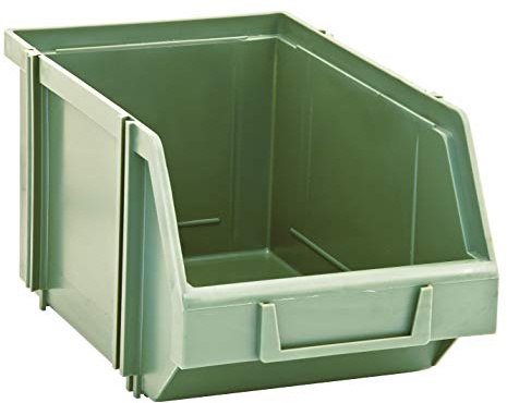 Set 9 contenitori a bocca di lupo in PST AU - L 151 x H 128 x P 240 - Verde