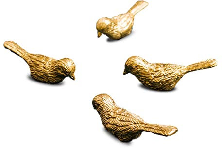 Sport Tent Set of 4 Vintage Drawer Knobs Furniture Knob Door Handle Brass Bird Decorative Drawer Handle for Furniture Kitchen Home Decor Cupboard Gold