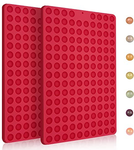Meajore Mini Kleine Runde Form Silikon Backmatte, Antihaftend für Hundekekse, Hundeleckerlies, Schokolade, Süßigkeiten, Gelee, Kekse, Eiswürfel
