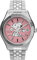 Timex Peanuts Damen-Armbanduhr, 36 mm, silberfarbenes Edelstahlarmband, rosa Zifferblatt, silberfarbenes Gehäuse TW2V47400