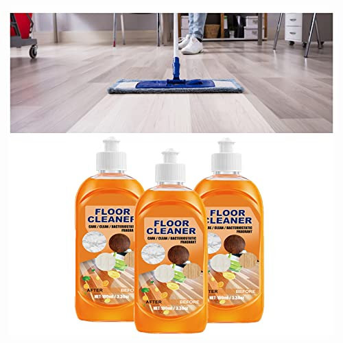 XIRUJNFD Powerful Decontamination Floor Cleaner, Laminate Floor Cleaner, Wood Floor Cleaner and Polish, Hard Surface Floor Cleaner, Marble Cleaner Marble Stain Remover (3Pcs)