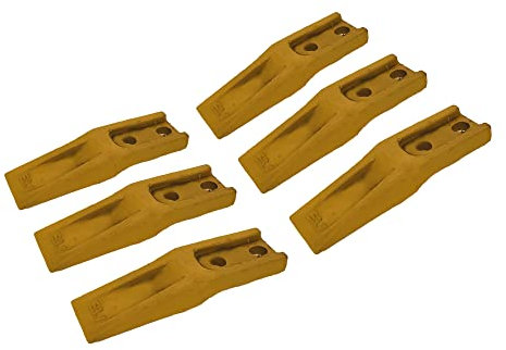 6er-Pack Flachzahn Gabelzahn Anschraubzahn Schaufelzahn Lochabstand 40-45 x 13