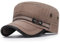Behone Militär Kappe - Herren Baumwolle Army Mütze, Vintage Cadet Hat, Verstellbar Baseball Cap, Braun