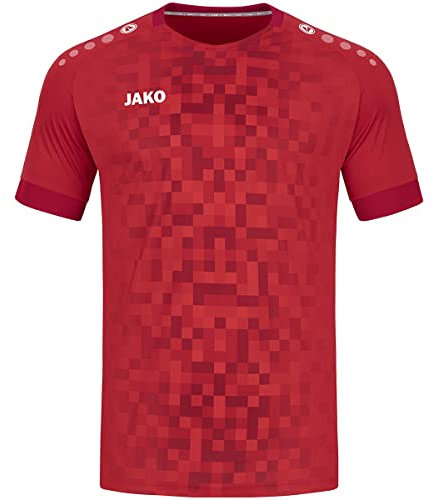 JAKO Herren Trikot Pixel (Kurzarm), Sportrot, XL