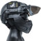 AQ zxdc Casco Airsoft con maschera tattica e visiera, set di caschi militari spessi 5 mm, per BB Sport CQB CS Game Cosplay (nero)