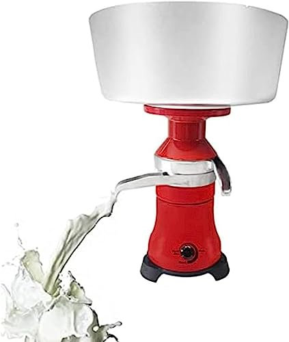 separador de leche Separador centrífugo de crema, máquina desnatadora de leche ajustable de velocidad eléctrica, máquina separadora de leche, for uso doméstico en granjas lecheras ( Size : Electric )