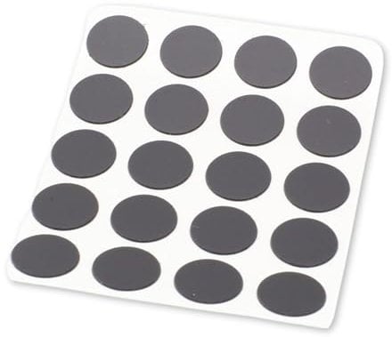 20x Selbstklebende Abdeckkappen für Schrauben, Bohrlöcher & kleine Macken - Universell einsetzbare Schraubenabdeckung (Schwarz, Ø 13 mm)
