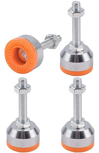 Tycoonest 4 PCS M10xThread 50xBase 40 Leveling Feet Adjustable Carbon Steel Machine Feet Heavy Duty Furniture Leveler for Furniture,Table, Cabinets, Workbench