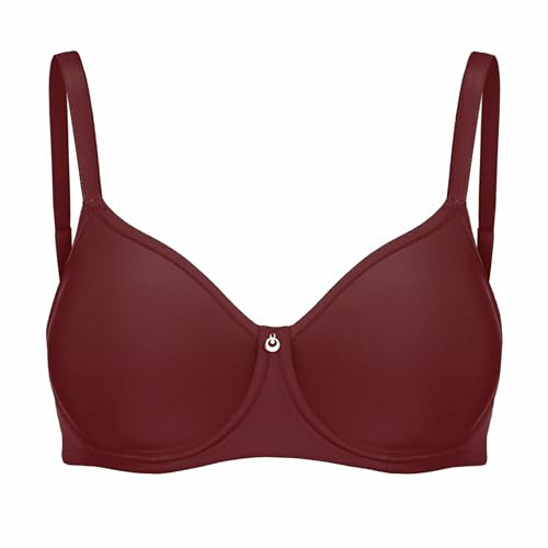 SUSA Spacer BH Damen mit Bügel Catania I Damen-BHS aus atmungsaktivem Spacer Material I Angenehmes Hautgefühl I Cups ohne Naht vorgeformt I Tiramisu I 95A